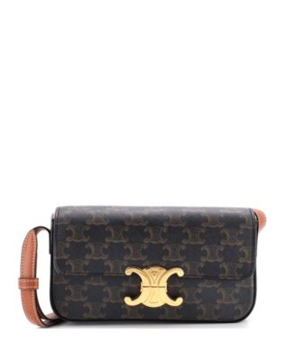 Плечевая сумка Celine Triomphe East-West Triomphe Coated Canvas, Pre-Owned Celine