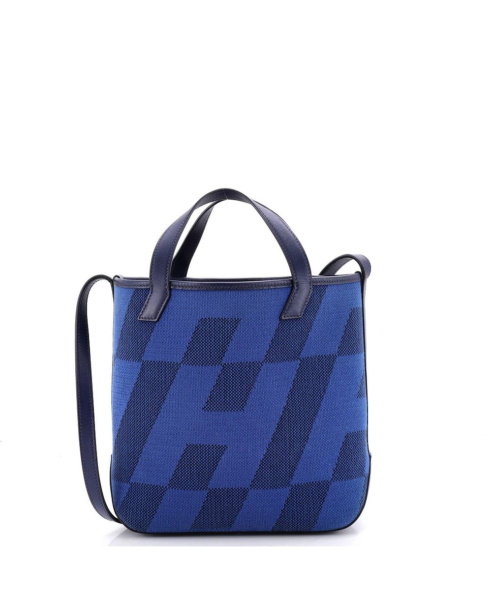 Pre-Owned Hermes 27 Cabas H en Biais Tote Canvas with Leather