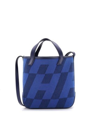 Pre-Owned Hermes 27 Cabas H en Biais Tote Canvas with Leather