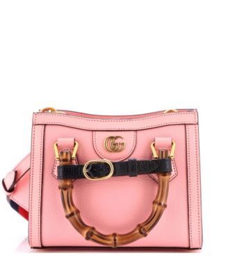 Pre-Owned Gucci Mini Diana NM Bamboo Handle Tote Leather