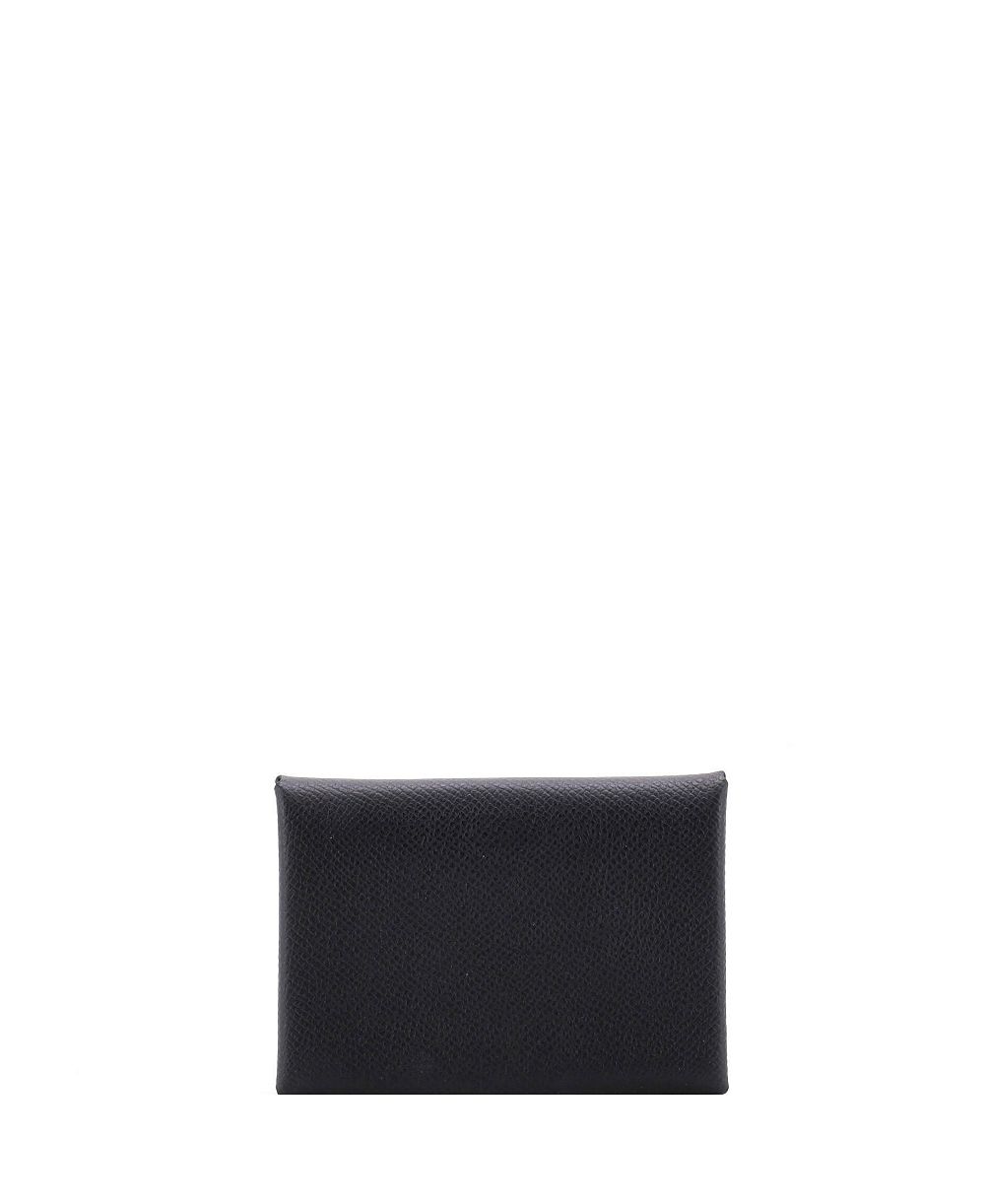 Б/у кожаный чехол для карт Hermés Calvi Duo из кожи Epsom