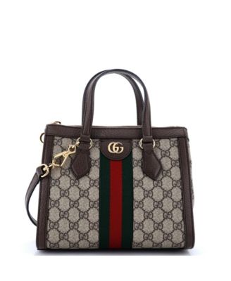 Б/у сумка-тоут Gucci Ophidia Top Handle GG из лакированной ткани