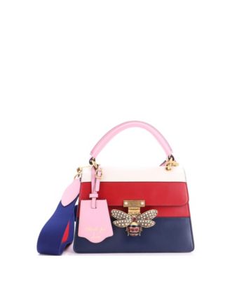 Pre-Owned Gucci Small Queen Margaret Top Handle Bag Colorblock Leather