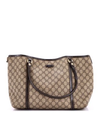 Б/у сумка Gucci Medium Joy Tote из лакированной ткани GG с кожаной отделкой