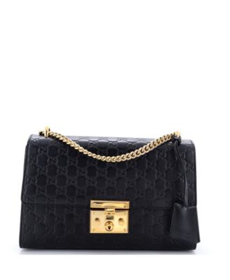 Б/у сумка через плечо Gucci Medium Padlock из кожи Guccissima