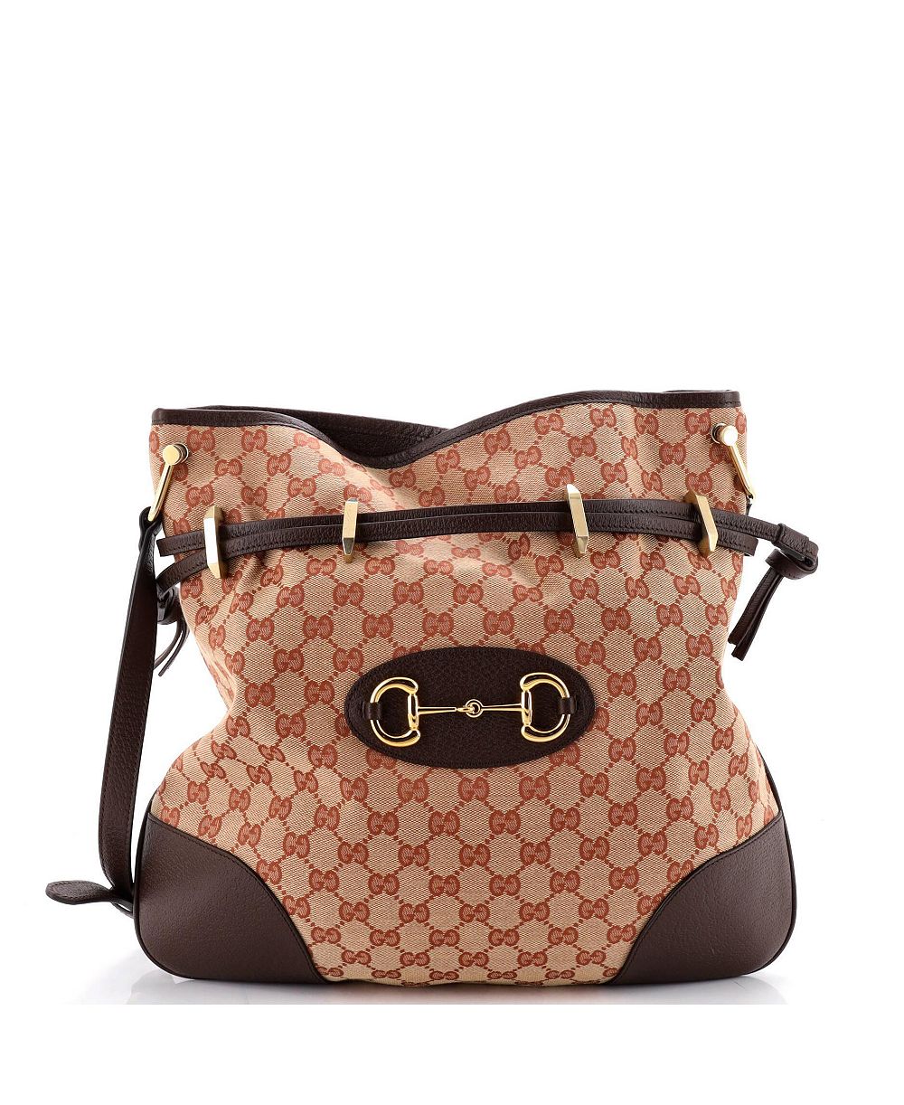 Pre-Owned Gucci Large Horsebit 1955 Messenger Bag GG Canvas