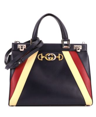 Б/у сумка через плечо Gucci Zumi с полосатым верхним ручкой, 13"W x 10"H x 4.5"D