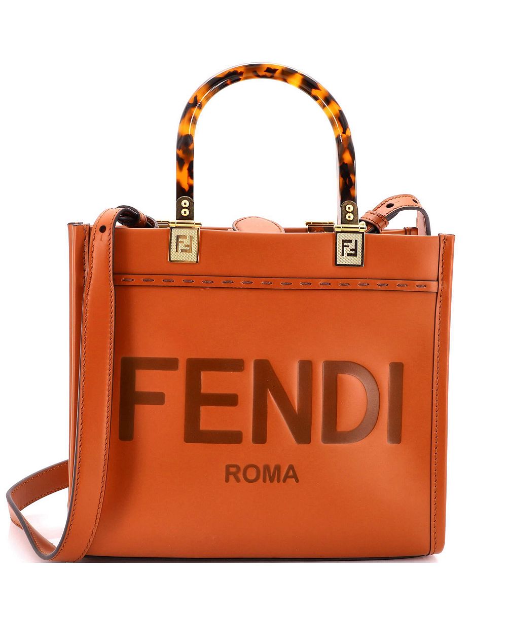 Б/у сумка-шоппер Fendi Small Sunshine из кожи