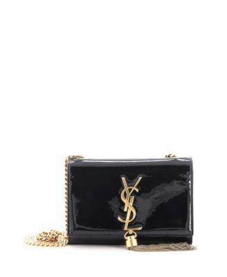 Сумка через плечо Saint Laurent Small Classic Monogram Tassel из лакированной кожи, Pre-Owned