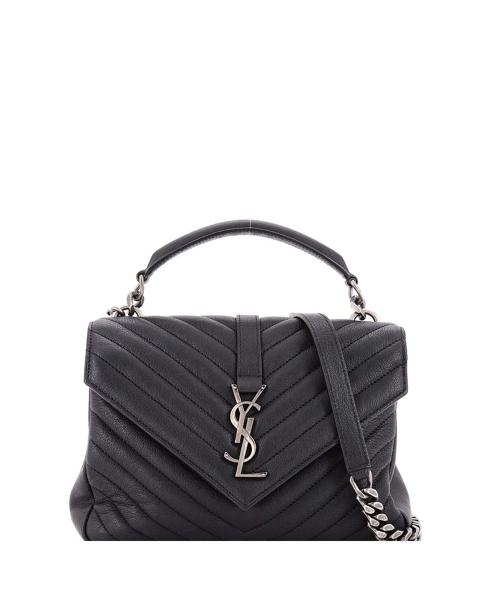 Б/у сумка Saint Laurent Medium Classic Monogram College из стеганой кожи с косым узором