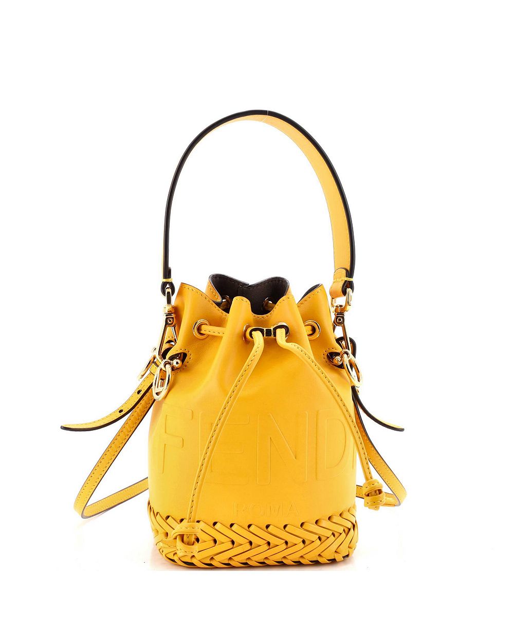 Pre-Owned Fendi Mini Mon Tresor Bucket Bag Leather with Whipstitch Detail