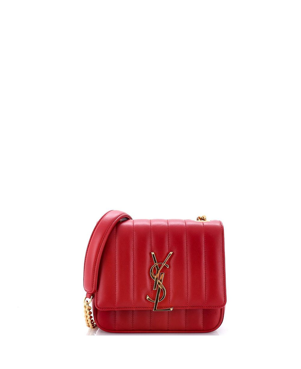 Pre-Owned Saint Laurent Vicky Quilted Leather Crossbody Bag