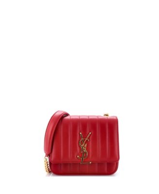 Pre-Owned Saint Laurent Vicky Quilted Leather Crossbody Bag