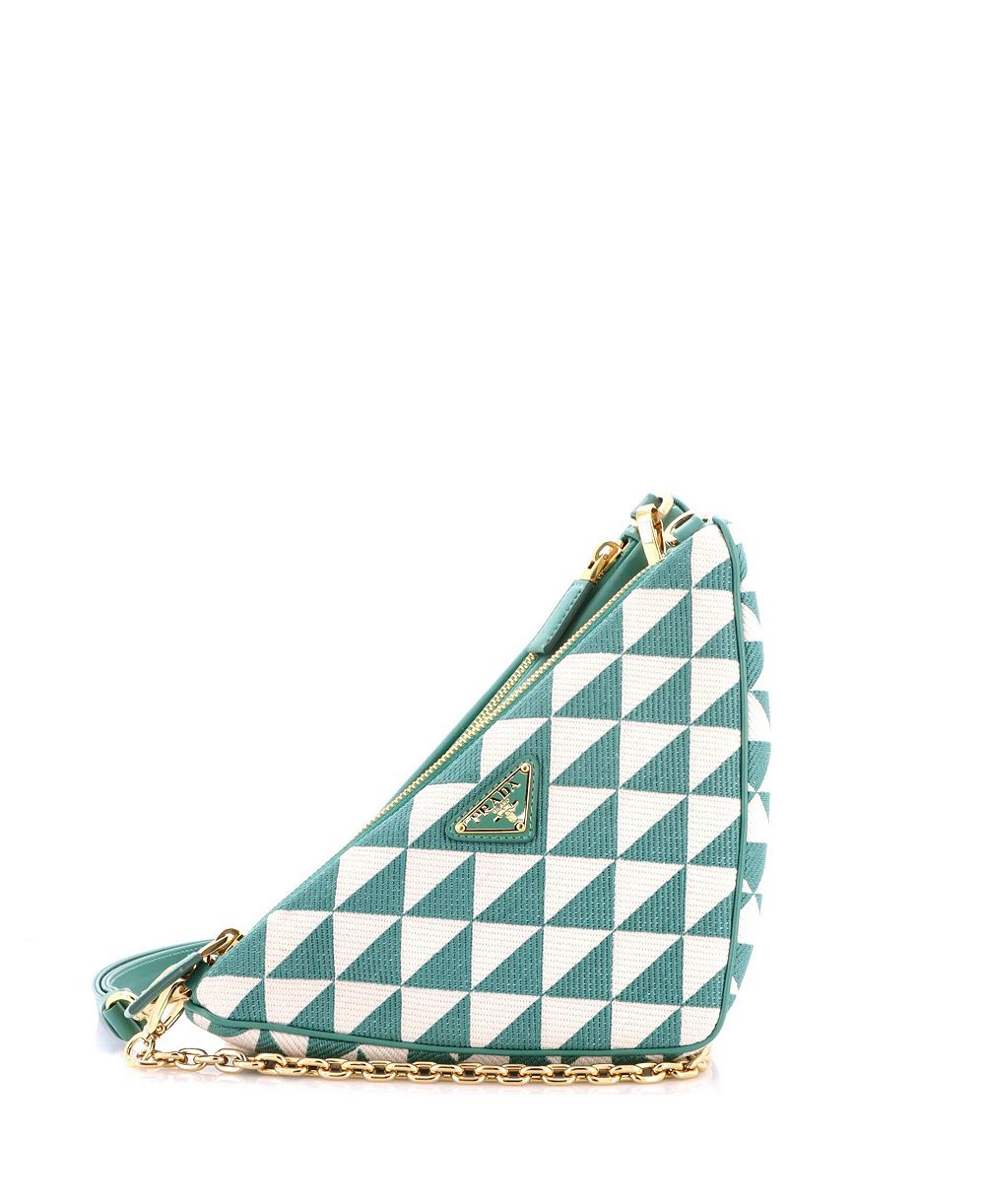 Prada Double Symbole Triangle Shoulder Bag