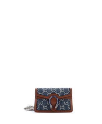 Pre-Owned Gucci Super Mini Dionysus Bag GG Denim