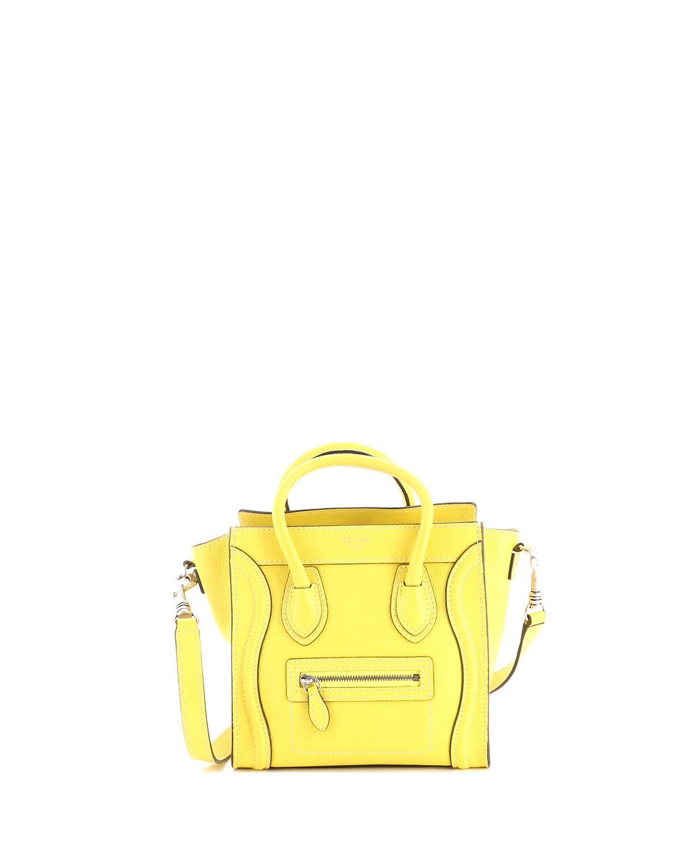 Pre-Owned Celine Nano Luggage Bag Grainy Leather