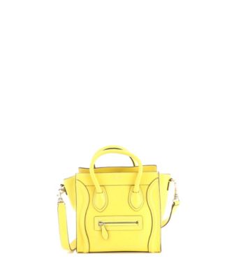 Б/у сумка Celine Nano Luggage из зернистой кожи