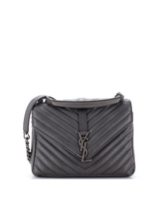 Pre-Owned Saint Laurent College Medium Matelasse Chevron Crossbody Shoulder Bag