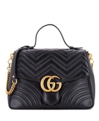 Pre-Owned Gucci средняя сумка с клапаном и ручкой GG Marmont из мателассированной кожи