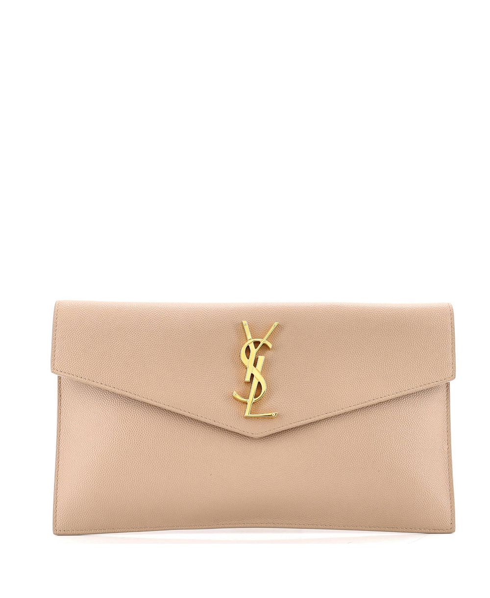 Б/у клатч Saint Laurent Classic Monogram Envelope из кожи