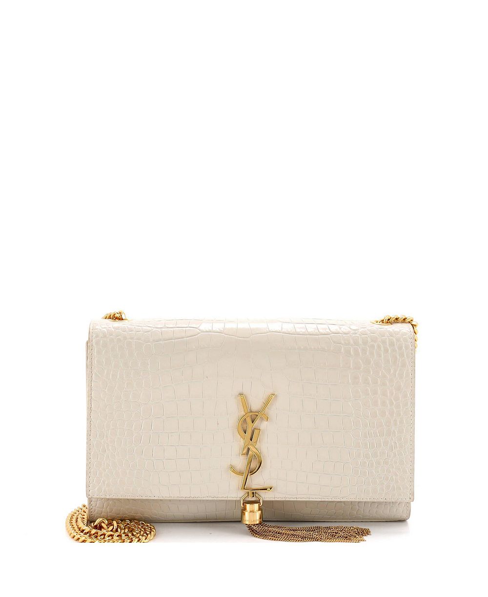 Сумка через плечо Saint Laurent Medium Classic Monogram Tassel с тиснением из кожи, Pre-Owned