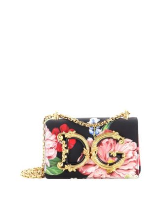 Маленькая сумка Dolce & Gabbana DG Girls с клапаном из напечатанного сатина