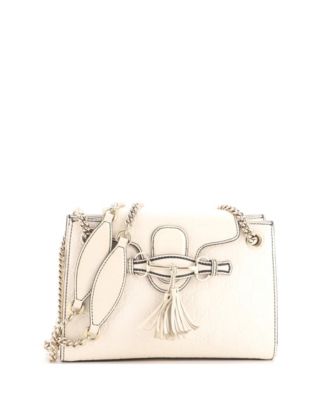 Б/у маленькая сумка через плечо Gucci Small Emily Chain с цепочкой из кожи Guccissima