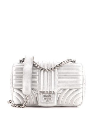 Сумка через плечо Prada Medium Chain Flap из стеганой кожи Diagramme, Pre-Owned