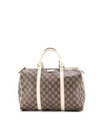 Pre-Owned Gucci средняя сумка Boston Joy GG из лакированной ткани с логотипом GG