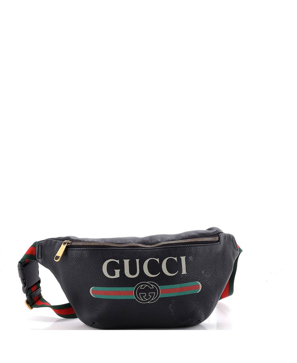 Pre-Owned Gucci Logo Leather Belt Bag