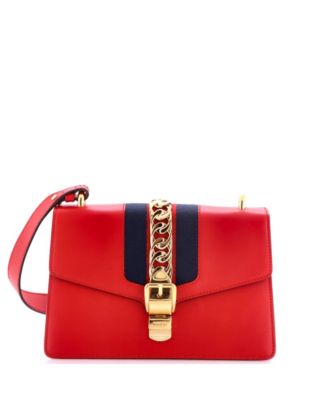 pre-owned gucci маленькая кожаная сумка-мессенджер сильви