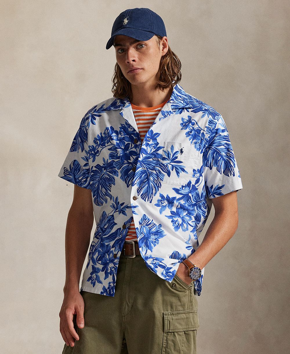 Polo Ralph Lauren мужская оксфордская рубашка с коротким рукавом классического кроя
