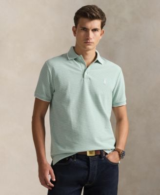 Мужская поло-рубашка Polo Ralph Lauren классического кроя из стрейч-оксфорда с сетчатой вставкой