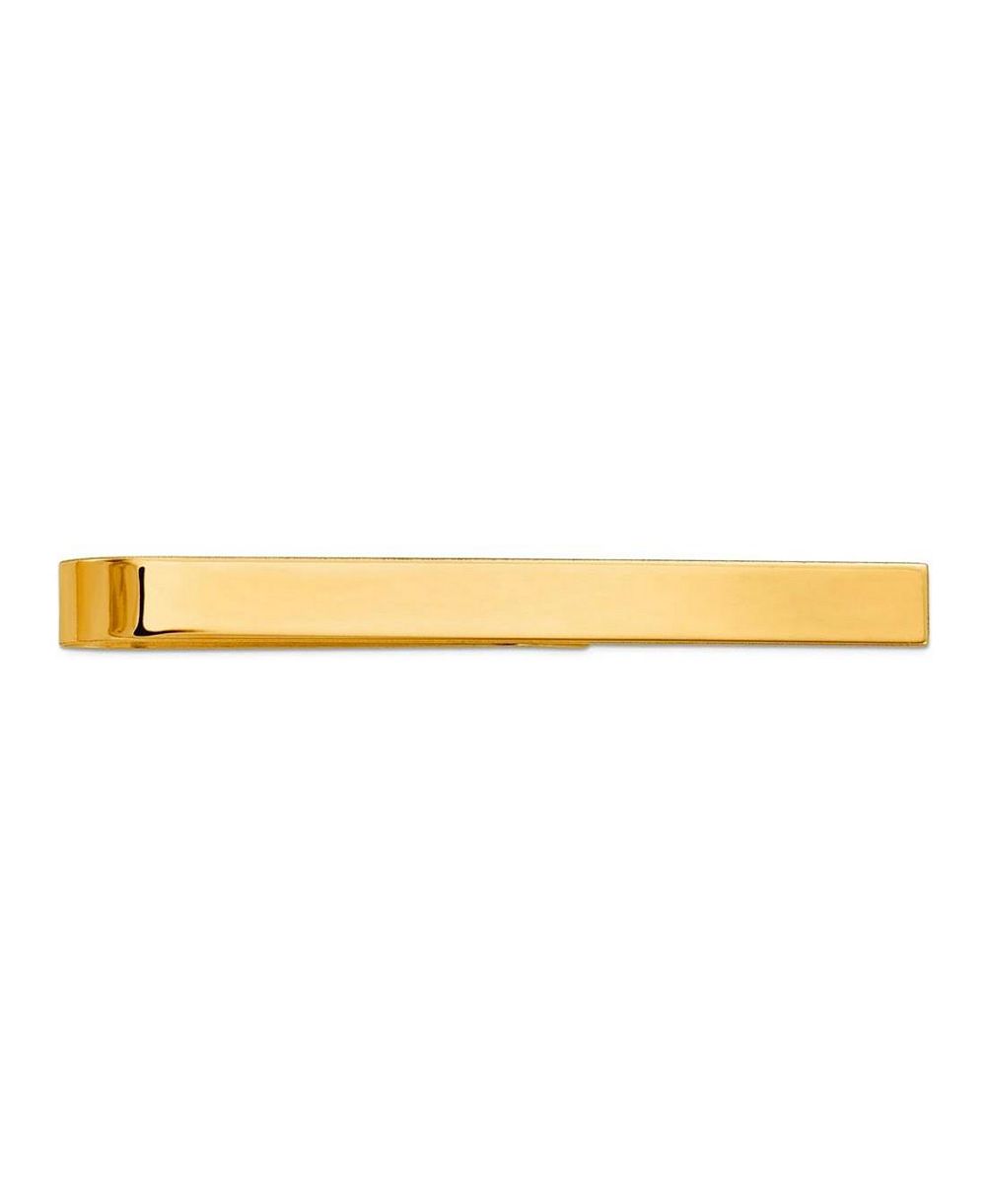 Curata Jewelry Мужская полированная запонка для галстука из серебра 10k, ширина 4.5 мм