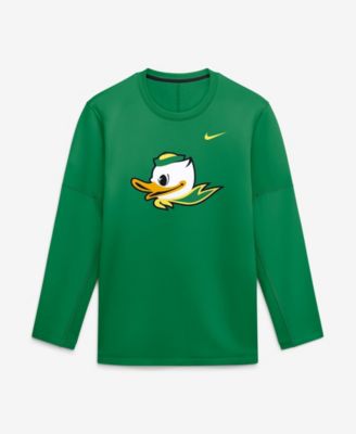 Nike Мужская зеленая Oregon Ducks 2026 Sideline тренеры Therma-FIT длинный рукав топ