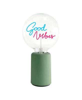 MITB Bulb Good Vibes with Base Table Lamp Portable Pop Nomad Olive