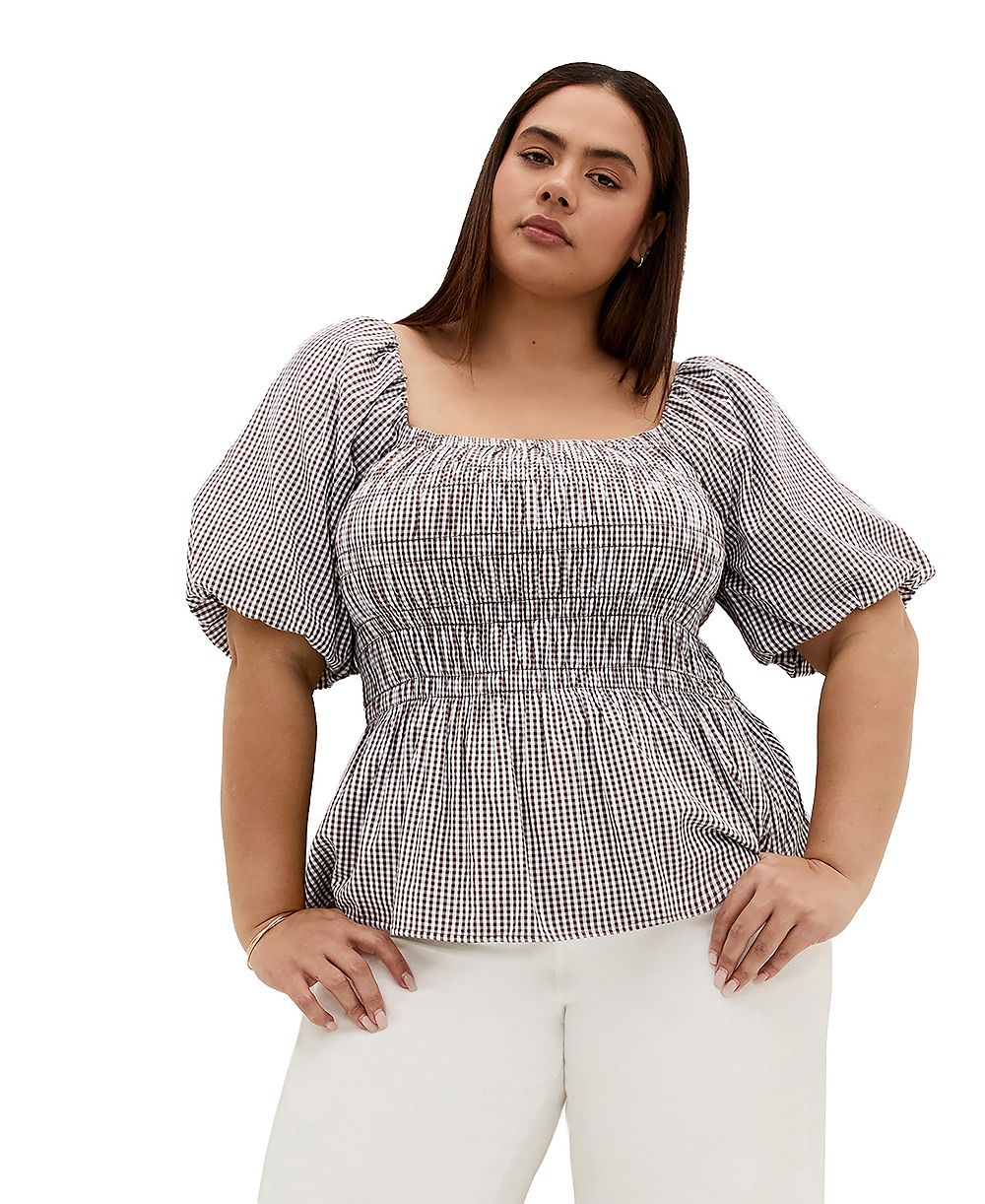 CITY CHIC Women's Belle Gingham Top