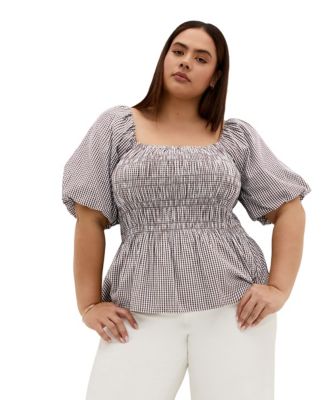 CITY CHIC Women's Belle Gingham Top