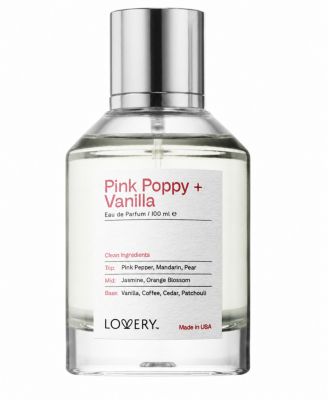Lovery Розовый маковый и ванильный парфюм Eau de Parfum, произведено в США 3.4 унции