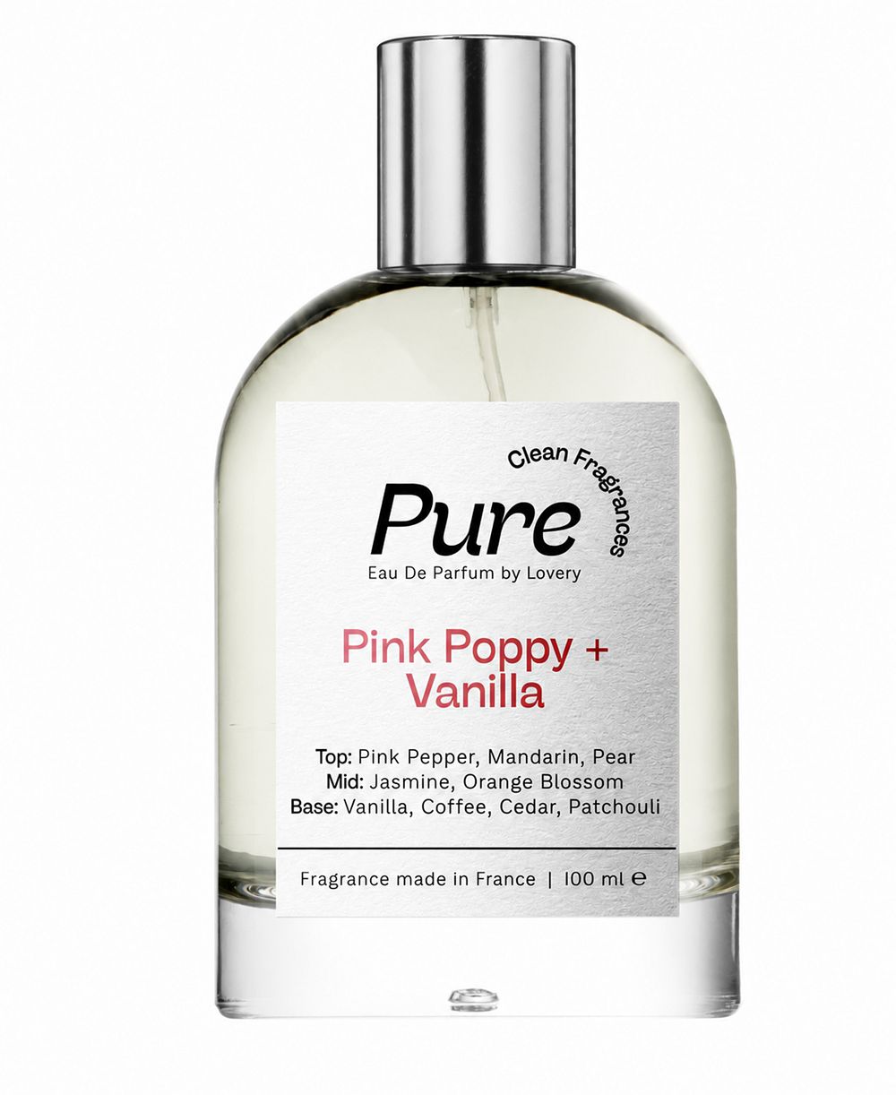 Lovery парфюмированный спрей Eau de Parfum с ароматами розового мака и ванили, сделано во Франции, 3.4 oz