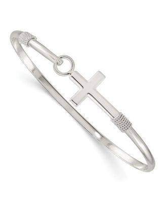 Кулон-крест и браслет-браслет Curata Jewelry из полированного стерлингового серебра