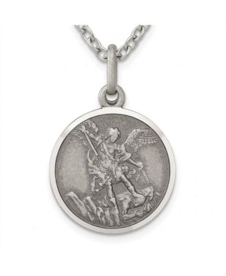 Кулон Curata Jewelry в виде медали Святого Михаила из стерлингового серебра, 15 мм