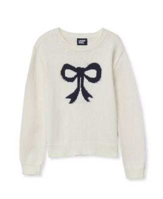 Детский свитер Lands' End Girls' 4-16 Long-Sleeve Intarsia Graphic Crewneck
