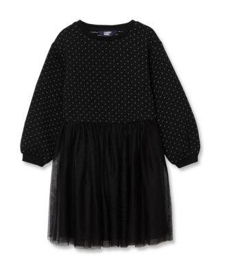 Детское платье Lands' End Girls' 4-16 с длинным рукавом и силуэтом fit & flare