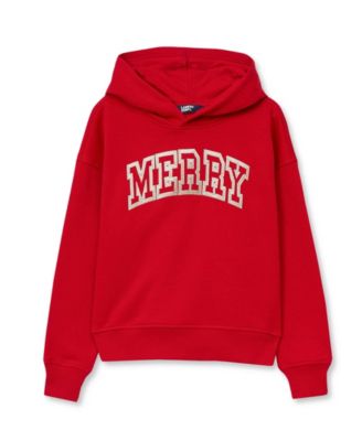 Embroidery/merry/bright red