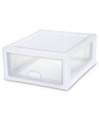 Sterilite 16 Quart Clear Plastic Stacking Storage Drawer Container Box, 18 Pack