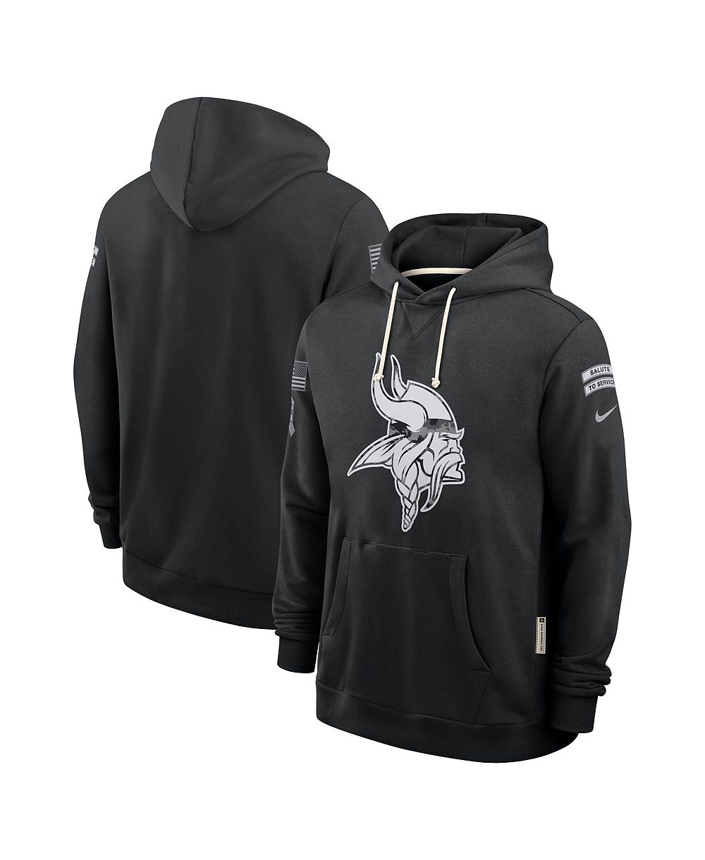 Nike Men's Black Minnesota Vikings 2026 Salute to Service Sideline Pullover Hoodie