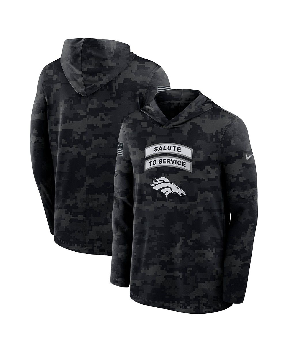 Мужской легкий худи Nike черный Denver Broncos 2026 Salute to Service Sideline