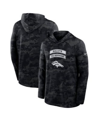 Мужской легкий худи Nike черный Denver Broncos 2026 Salute to Service Sideline