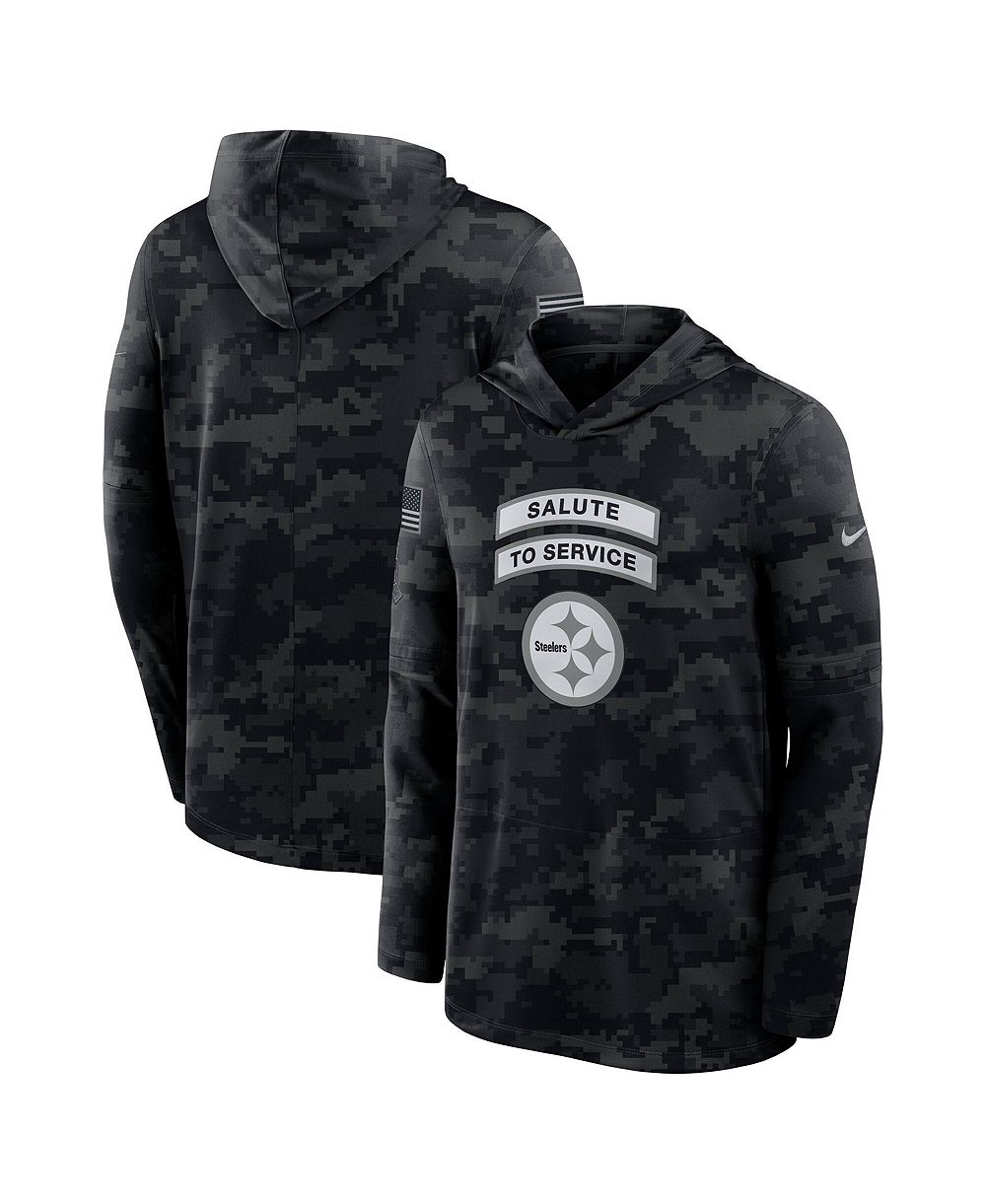 Мужской легкий худи Nike черный Pittsburgh Steelers 2026 Salute to Service Sideline